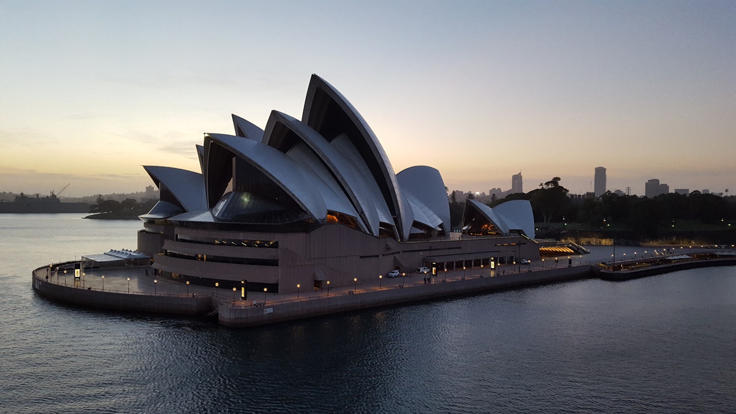 Sydney Opera House at dawn.