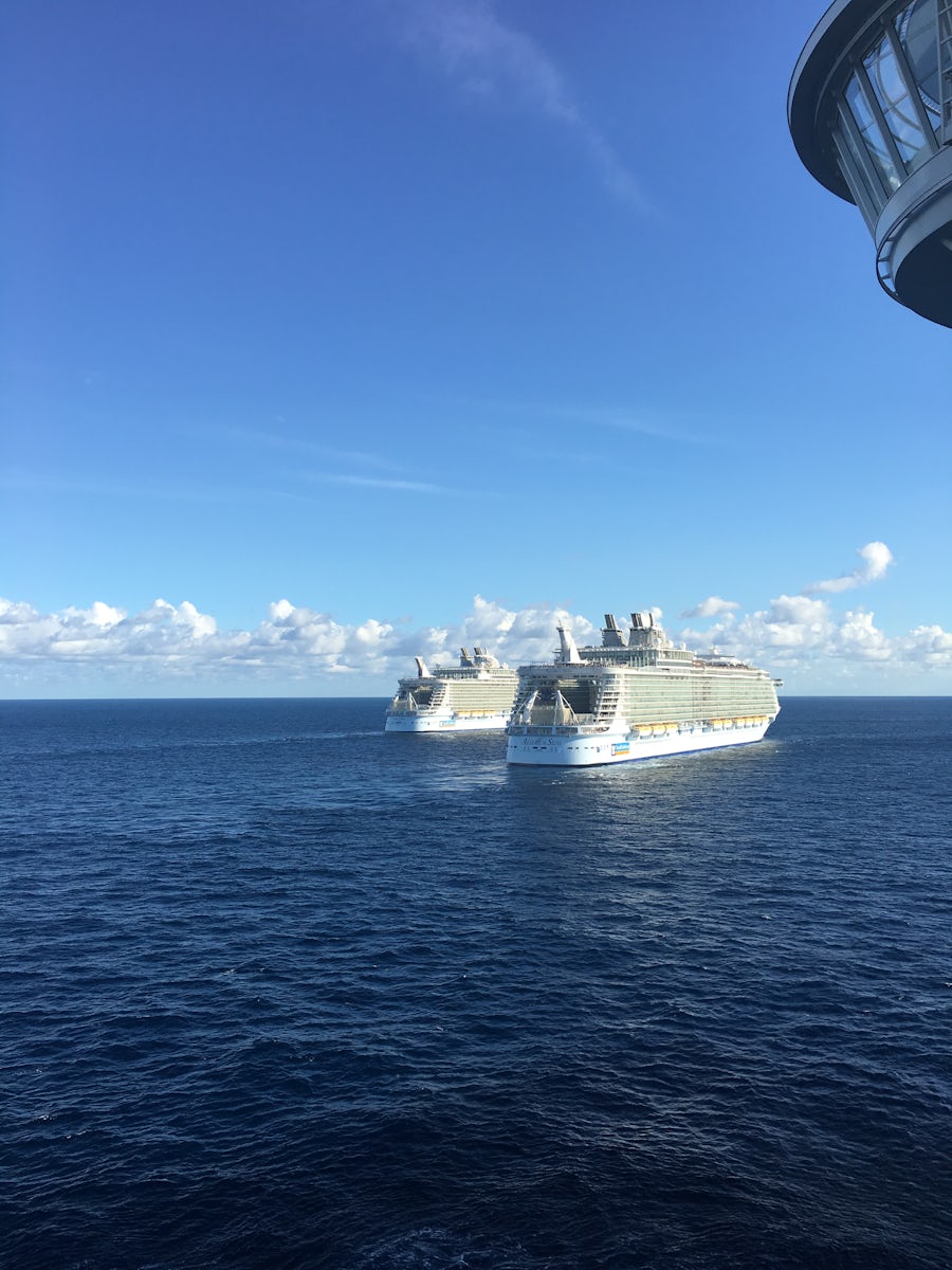 Meeting sister ships Allure & Oasis