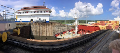 View from the observatory at Gatun Locks, Panama