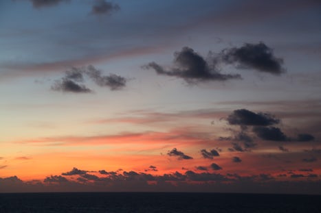 sunset off coast of Cuba