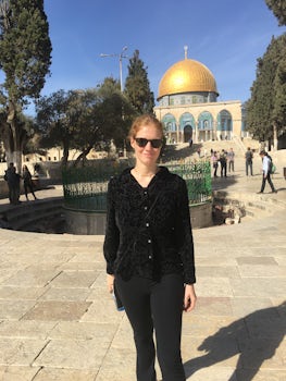 A picture of me visiting the inside grounds - outside of the Temple Mount in Jerusalem.