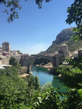Mostar - view from restaurant while on day excursion.