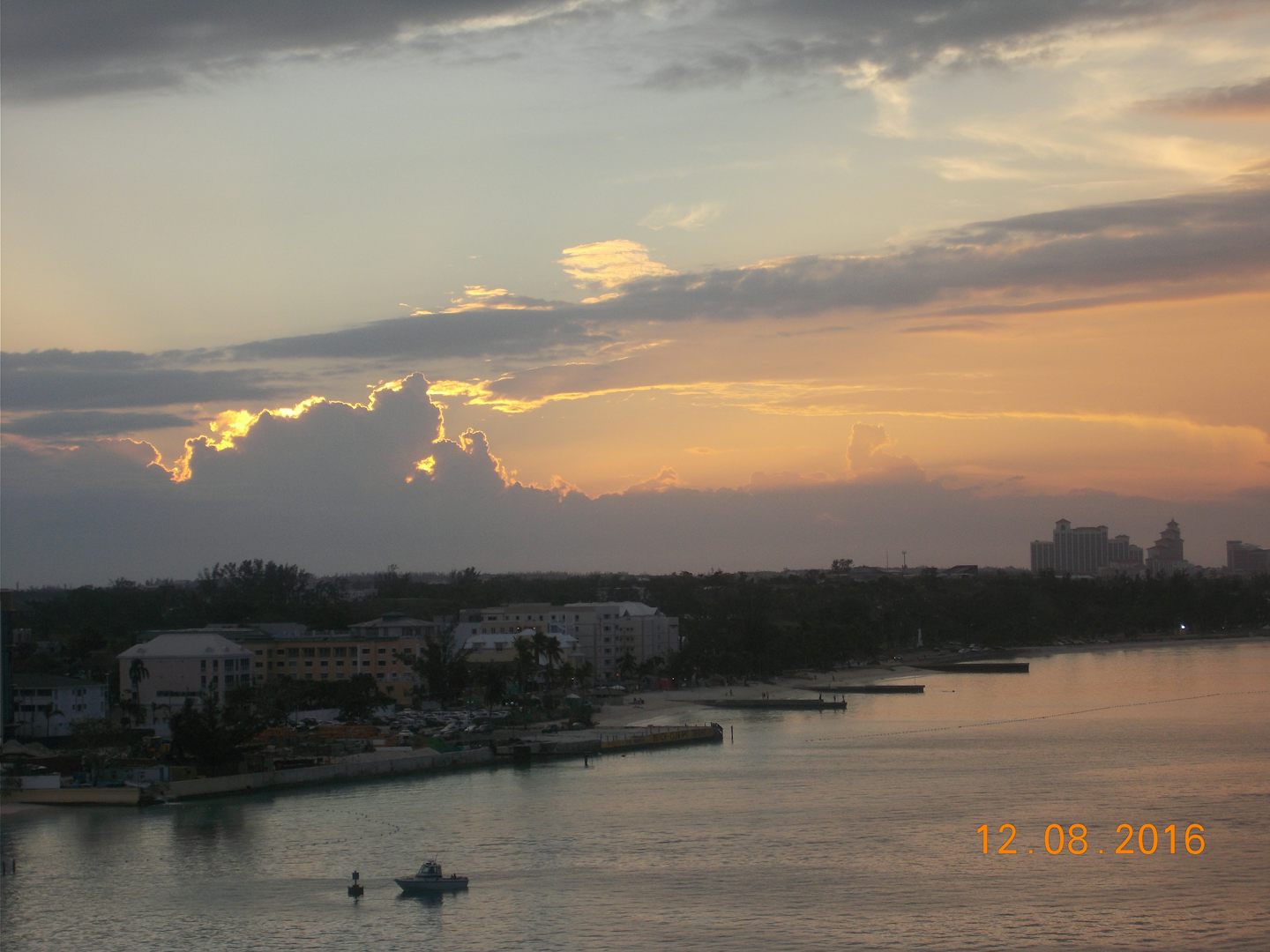 sunset in Nassau Bahamas