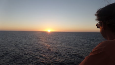 Pacific sunset at sea