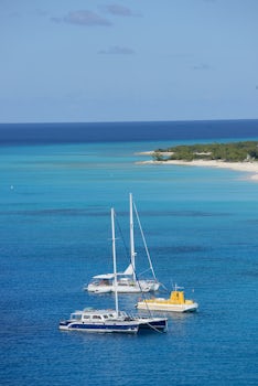 The beautiful waters of Grand Turk, as seen from the deck of the Carnival Sunshine.