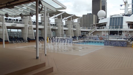 The forward pool deck, the place to be on NYE - or any warm day.