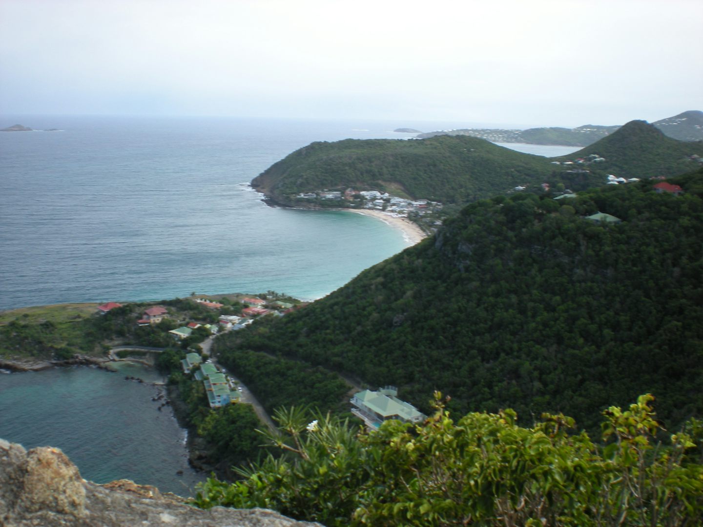 View from a mountaintop in St. Barths.
