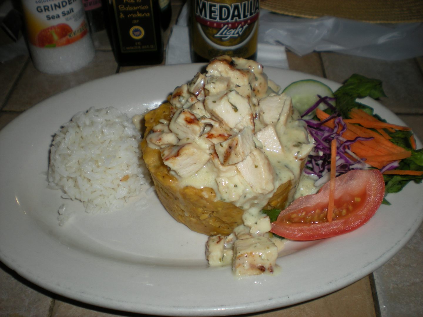 Mofongo for lunch at Old San Juan restaurant.