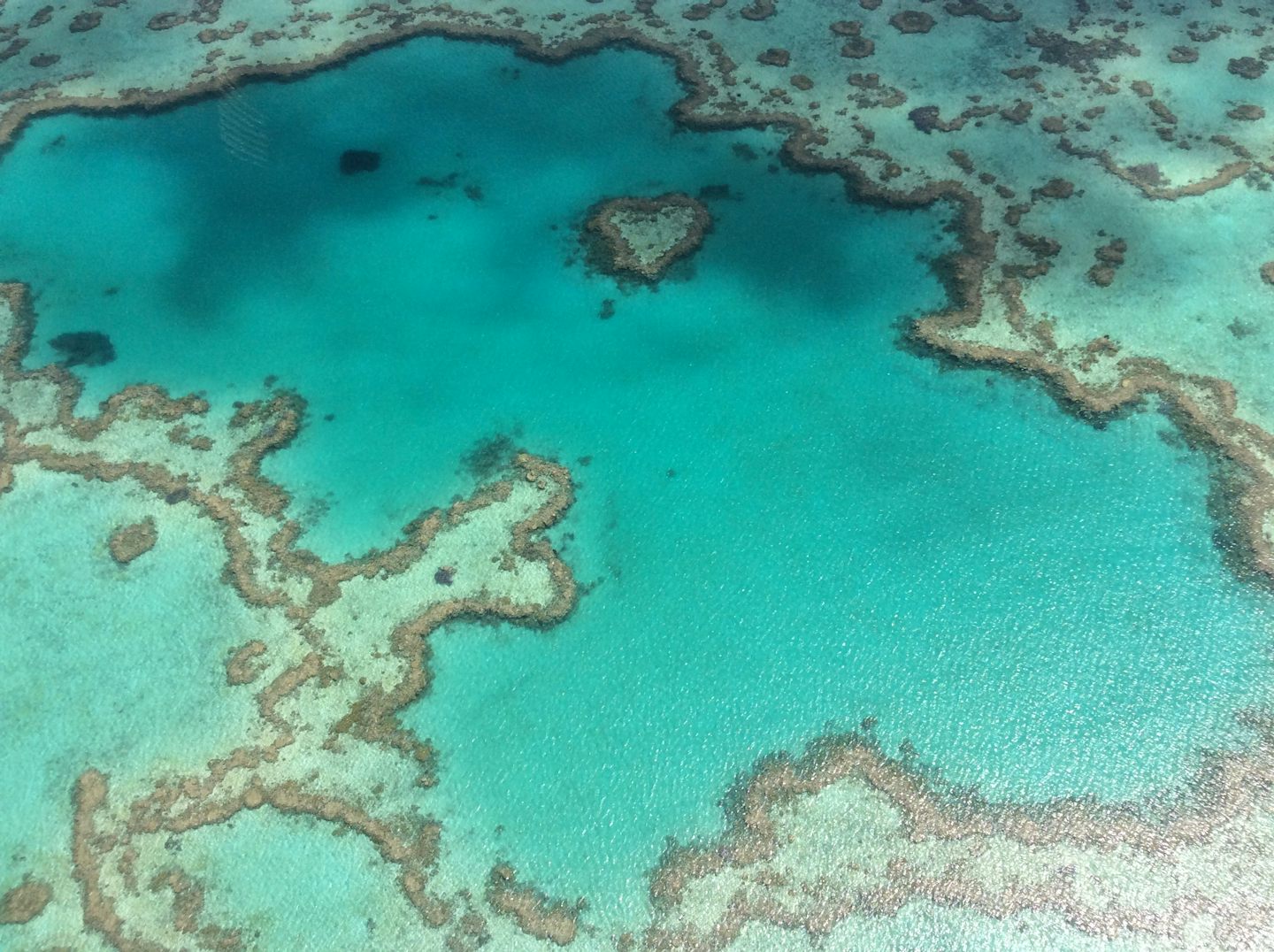 Great Barrier Reef from helicopter