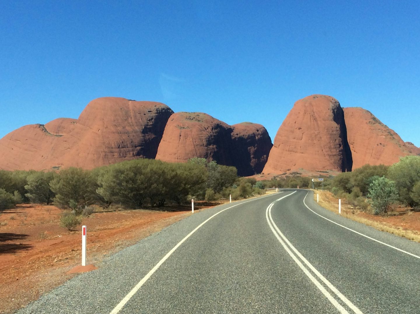 On way to Ayers Rock in Australia outback