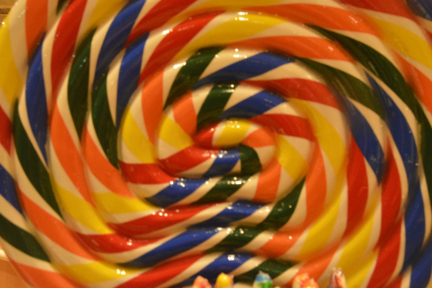 Giant lollipop in the sweet shop