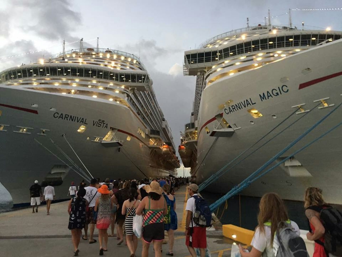 Carnival Magic and Vista docked in Grand Turks