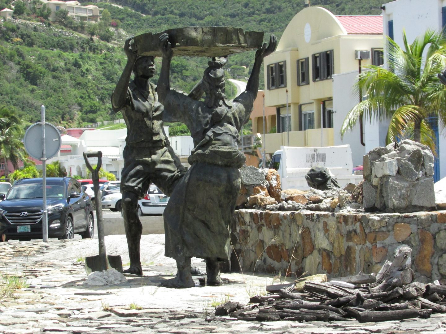 Salt Tribute Statue in Center of St Maarten
