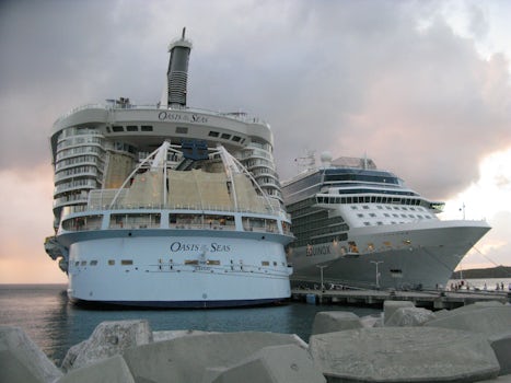 Our ship, Oasis of the Seas by Royal Caribbean, docked next to Celebrity&#3