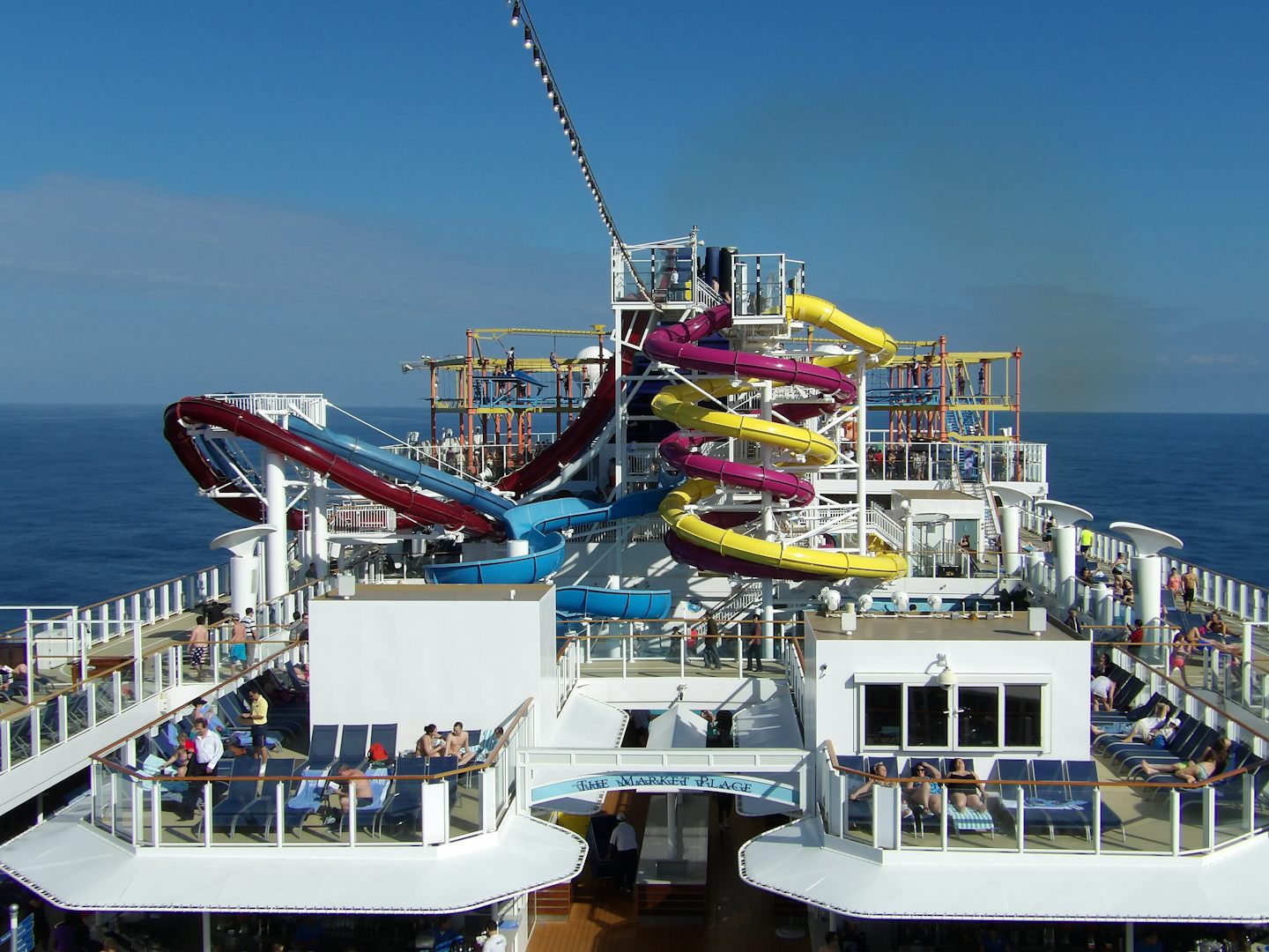 The top of the ship. waterslide