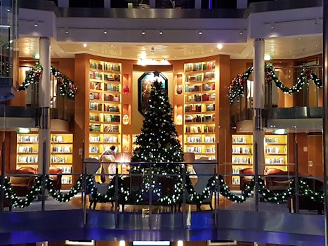 The Library decorated for Christmas!