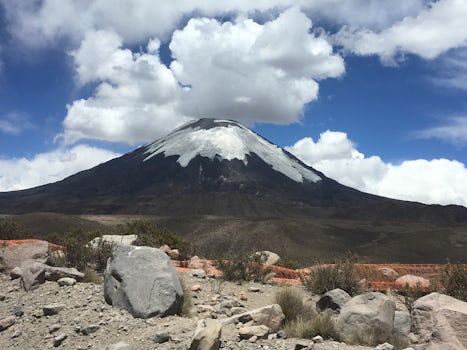 Volcano in Putre Chile.  90 miles from Arica Chile, near Bolivian border