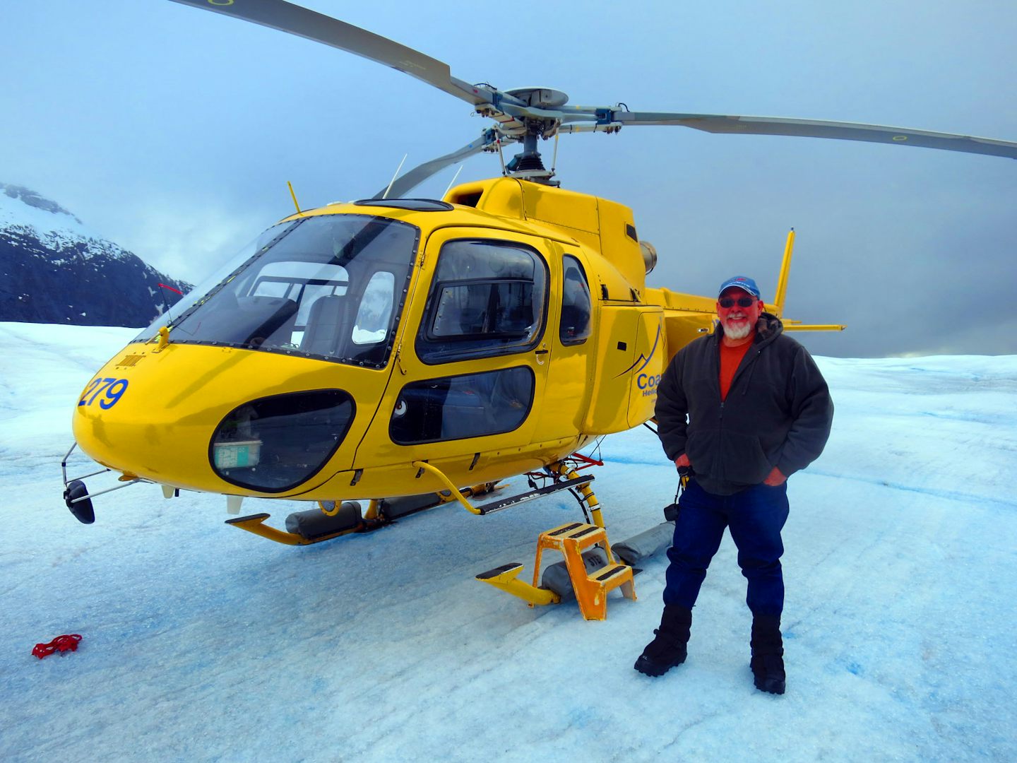 A Me-At Herbert Glacier near Juneau - we took a Coastal Helicopters flight.  Absolutely one of the coolest things I