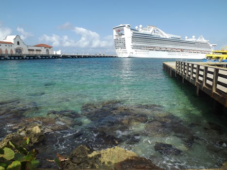 The Caribbean Princess in port in Cozumel. Beautiful, clear water and a colorful Mexican culture draws us back again and again!