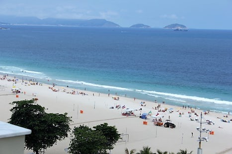 Copacabana beach in early afternoon.