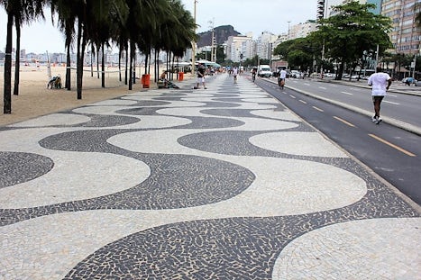 Sidewalk on Copacabana beach