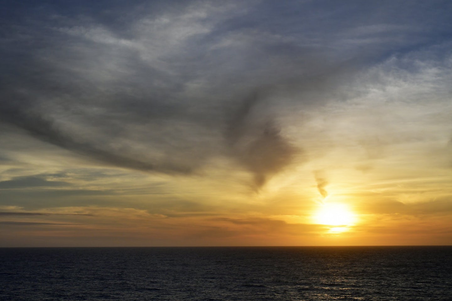 Sunset off Cabo San Lucas, Mexico Nov. 22, 2016.