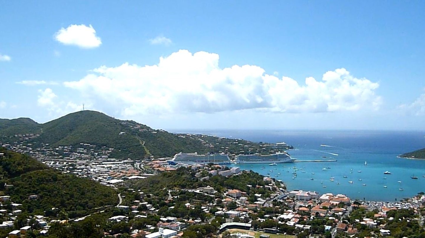 View of the ship in St. Thomas, USVI while on the Magen