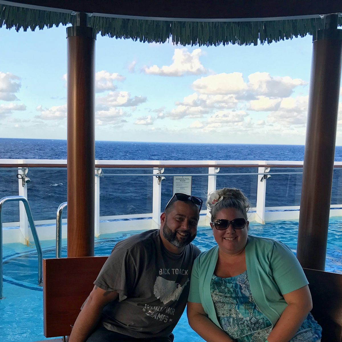 Hubby and I in the Havana Pool area!!!