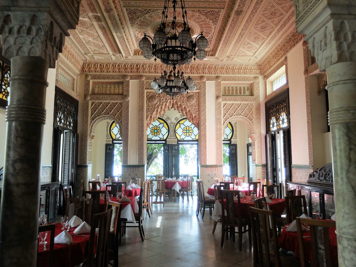 Cienfuegos old Spanish hotel now a restaurant