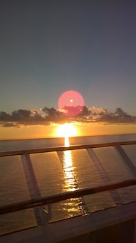 Just strolling the deck and capturing a beautiful sunset on the Baltic heading towards Denmark.