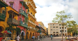 Colorful filled with history old Cartagena
