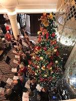 Christmas decorations aboard ship