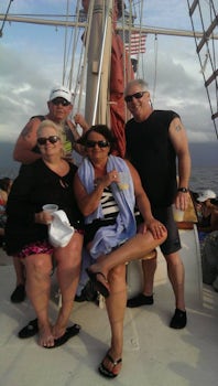 Snorkeling excursion in St. Thomas.  Water was a little rough but the drinks were strong.  Oasis of the Sea