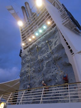 Climbing wall on Adventure of the Seas - E. Caribbean Cruise with Royal Caribbean