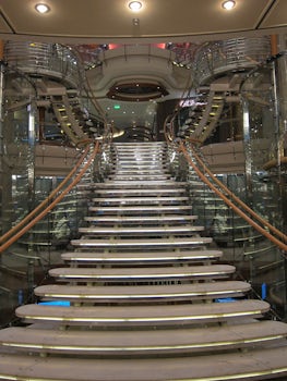 Royal staircase on Adventure of the Seas - E. Caribbean Cruise with Royal Caribbean