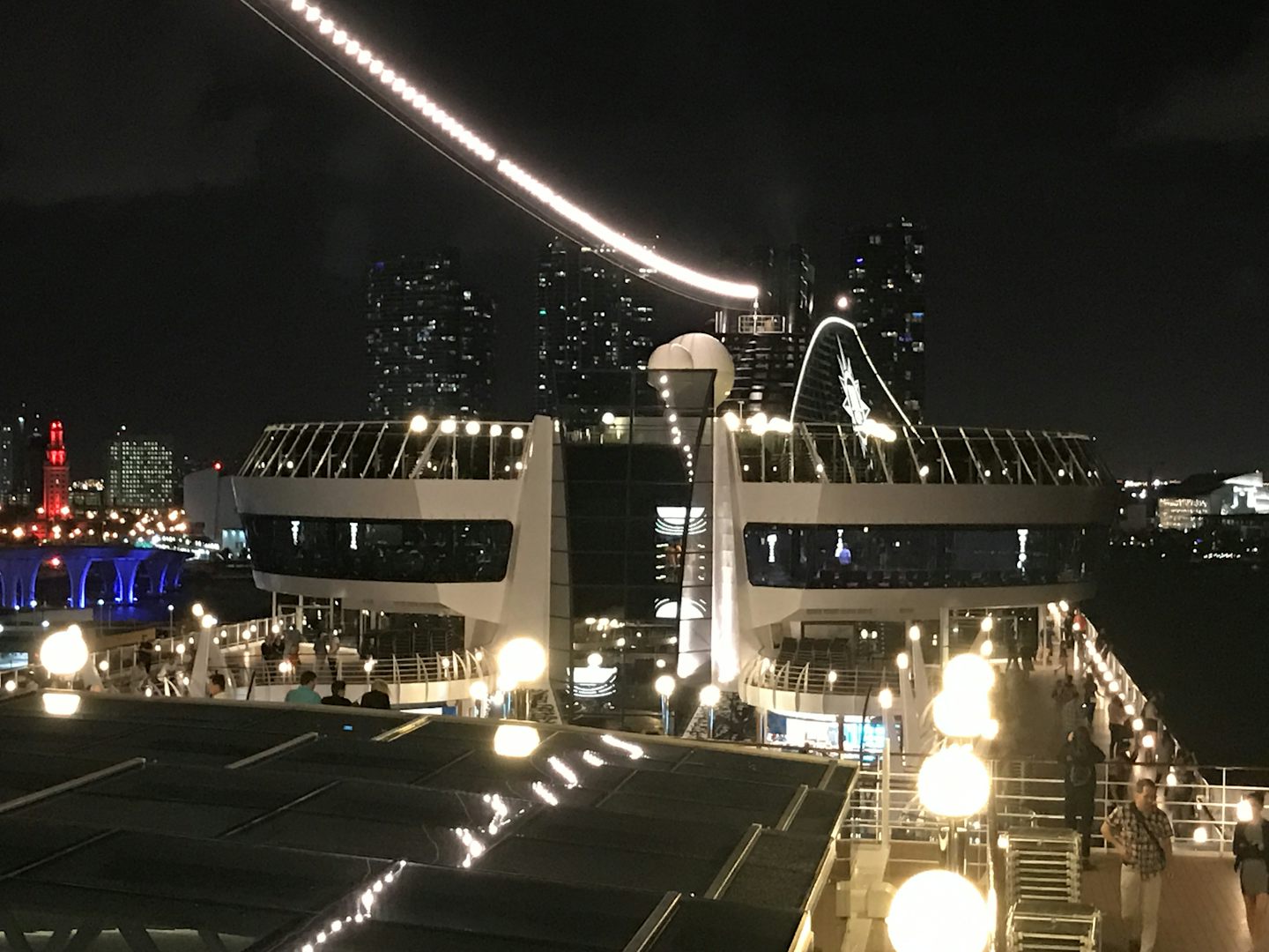 Ship at night