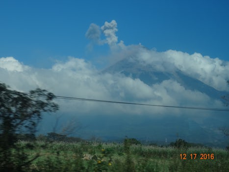 Active volcano in Puerto Quetzal, Guatemala