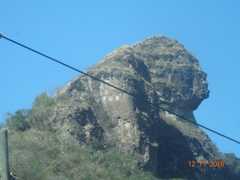Rock that looks like a gorilla to me in Puerto Quetzal, Guatemala