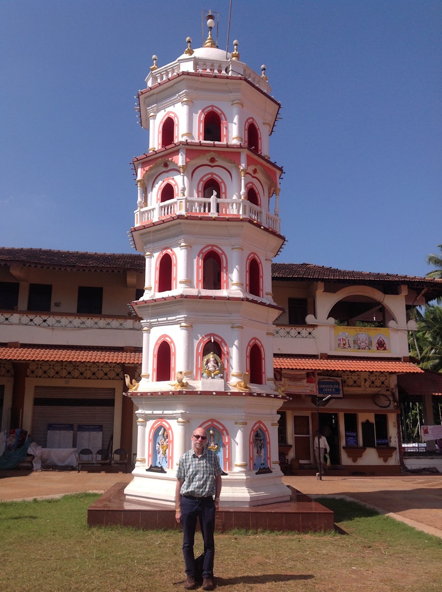 A beautiful temple in Goa.  We were warned not to approach the priest as he