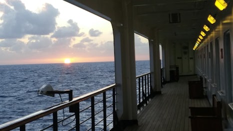 Sunset on board.