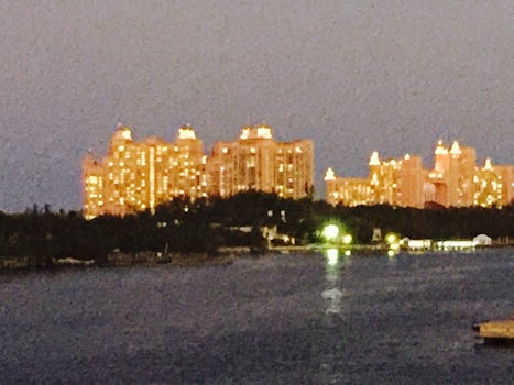 View of Atlantis from my balcony while leaving the port