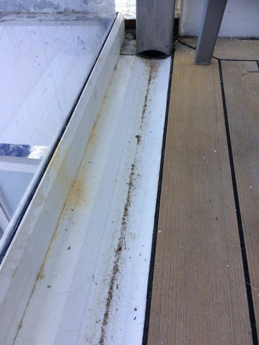 Balconies after supposedly been cleaned