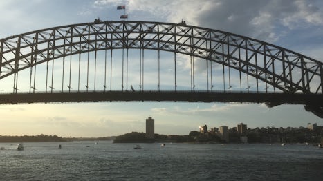 Sailing out of Sydney - the wonderful Harbour Bridge