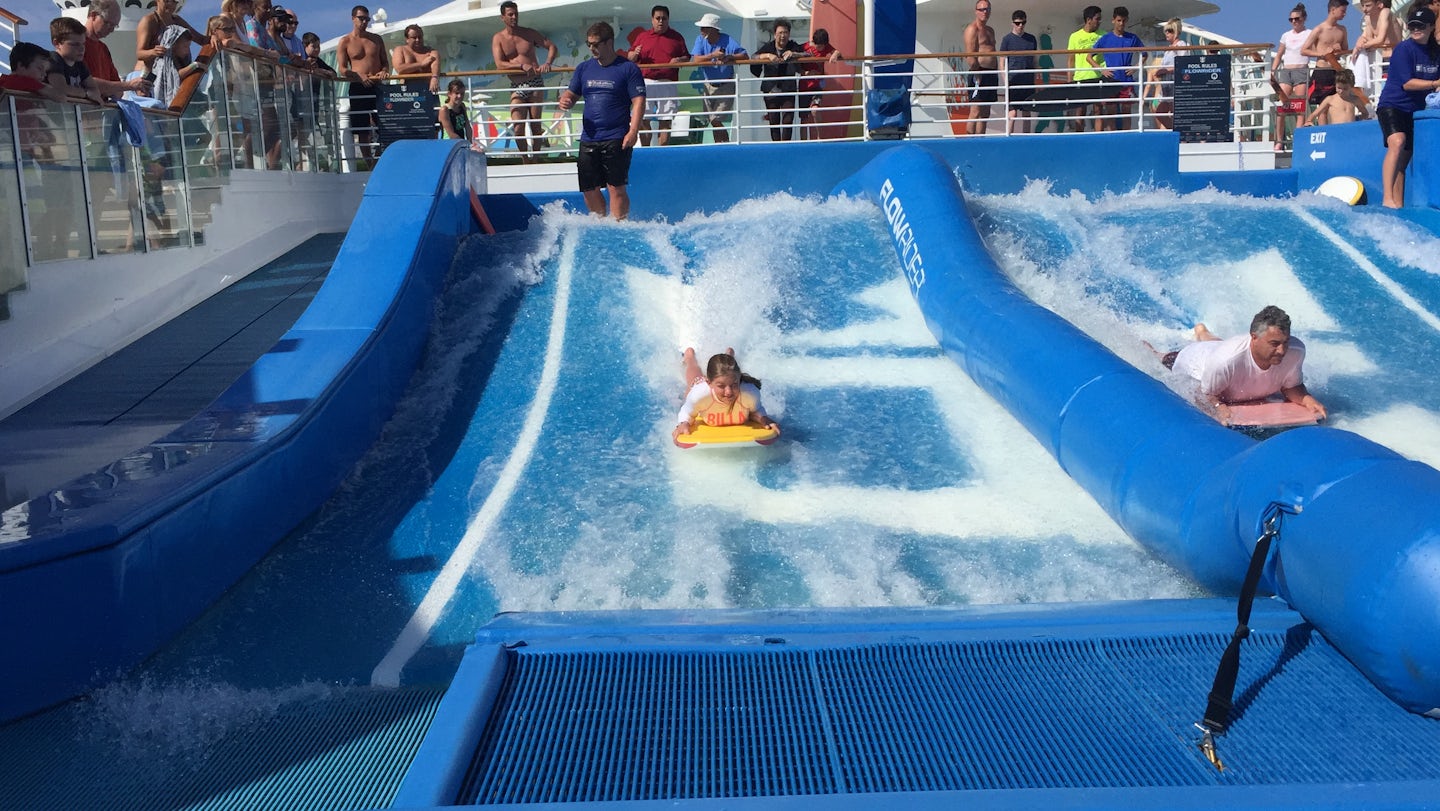 The flow rider, after a 1 hour wait.