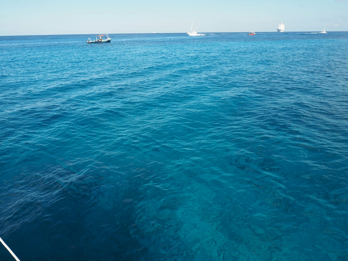 The beautiful water in Cozumel from the Catamaran tour.