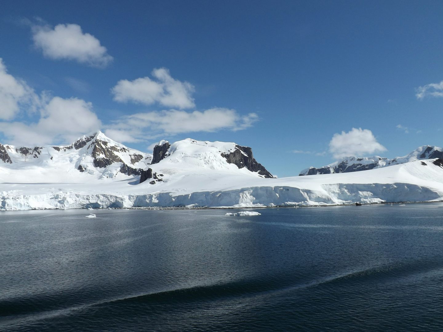 A rare blue sky day in the Antarctica, but just typical of what we enjoyed