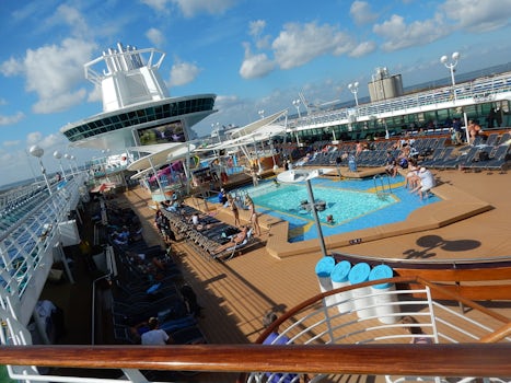 View of the pool deck area.
