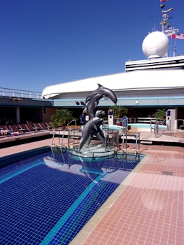 The main pool deck