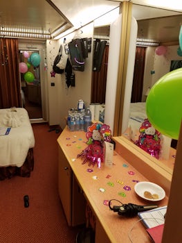 This is a picture of my cabin after I decorated it for my birthday.