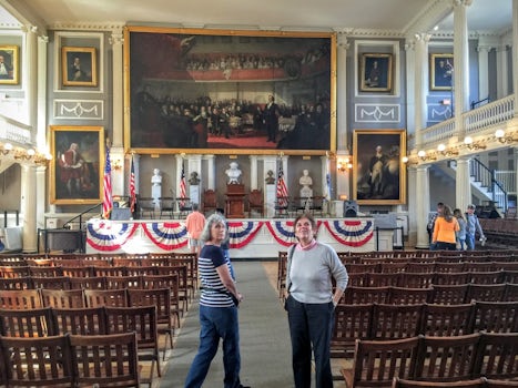 Faneuil Hall, Great Hall. This is where the patriots met before dumping the